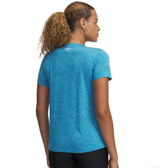 Under Armour Womens Tech Twist V-neck T-shirt- Loose Fit, Ether Blue XL NWOT - Picture 2 of 8